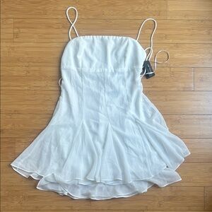 Lulu's White Spaghetti Strap Mini Dress